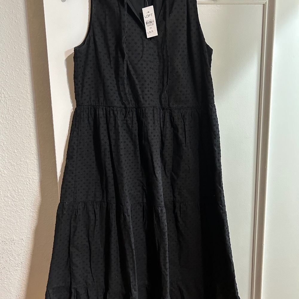 Black maxi tiered Loft dress